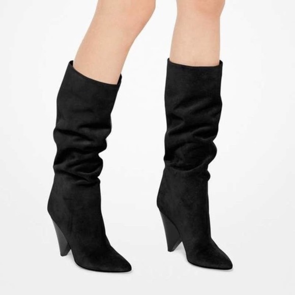 MICHAEL KORS COLLECTION Italy Gray Suede Tall Boots - Picture 13 of 13